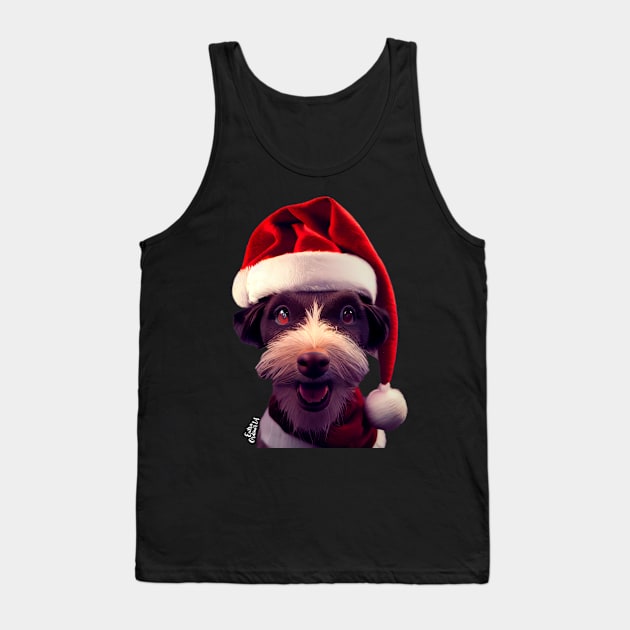 Christmas Funny dog Tank Top by extraordinar-ia